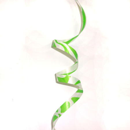 3/8" Zebra Curling Ribbon - Citrus - 250 yd. roll