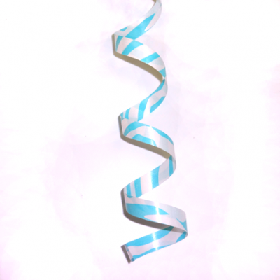 3/8" Zebra Curling Ribbon - Turquoise - 250 yd. roll