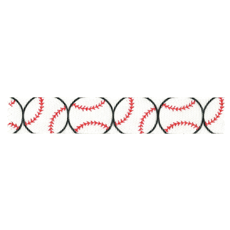 #5 Grosgrain Ribbon with Baseballs - 10 yd. roll