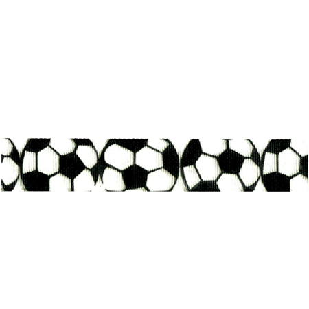 #5 Grosgrain Ribbon with Soccer Balls - 10 yd. roll