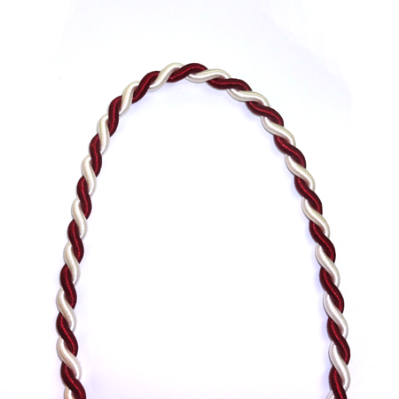 10mm Rope - Burgundy/White - 2 yd. pkg.