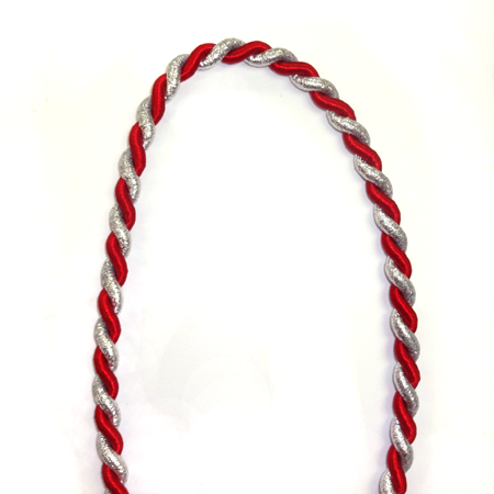 10mm Rope - Red/Metallic Silver - 2 yd. pkg.