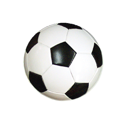 3.75" Domed Soccer Ball - White/Black - 1 pc. pkg.