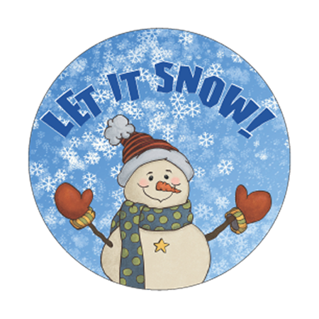 Let It Snow Sticker - 3.33" - 6 per sheet
