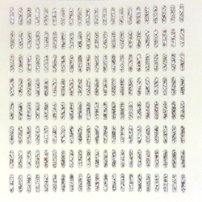 Petite - 1/2" Silver Glitter Letter Sheet - I - 168 per sheet