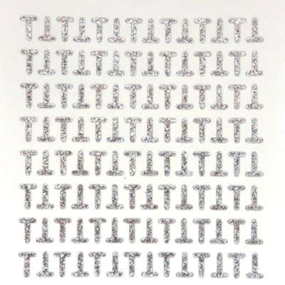 Petite - 1/2" Silver Glitter Letter Sheet - T- 112 per sheet