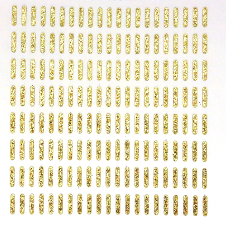 Petite - 1/2" Soft Gold Glitter Letter Sheet - I - 168 per sheet