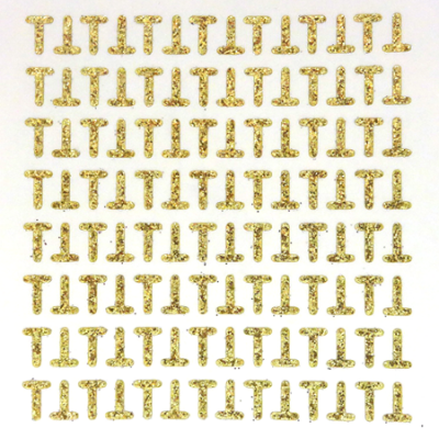Petite - 1/2" Soft Gold Glitter Letter Sheet - T- 112 per sheet