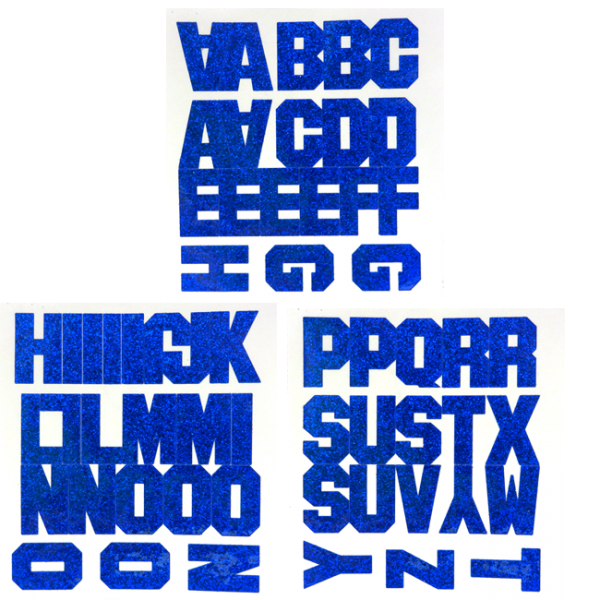 1.5" Royal Glitter Alphabet asst. -59 per set
