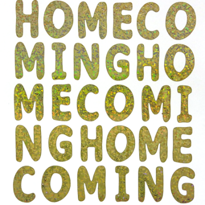 1" Holographic Gold "HOMECOMING" Sheet - 3 sets per sheet