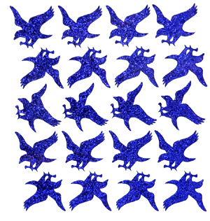 Eagle Glitter Sticker Sheet - Purple - 20 per sheet