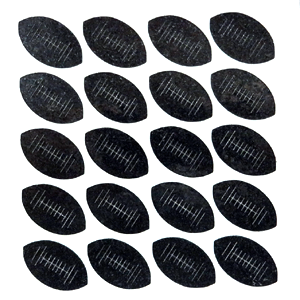 Football Glitter Sticker Sheet - Black - 20 per sheet