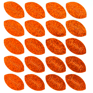 Football Glitter Sticker Sheet - Orange - 20 per sheet