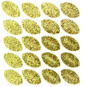 Football Glitter Sticker Sheet - Soft Gold - 20 per sheet