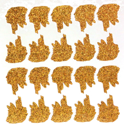 Indian Glitter Sticker Sheet - Old Gold - 20 per sheet