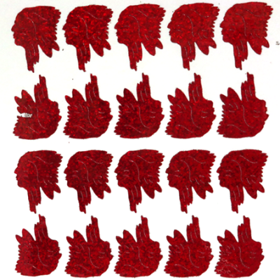 Indian Glitter Sticker Sheet - Red - 20 per sheet