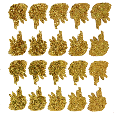 Indian Glitter Sticker Sheet - Soft Gold - 20 per sheet