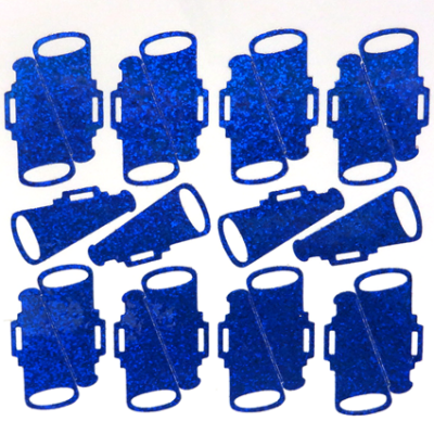 Megaphone Glitter Sticker Sheet - Royal - 20 per sheet