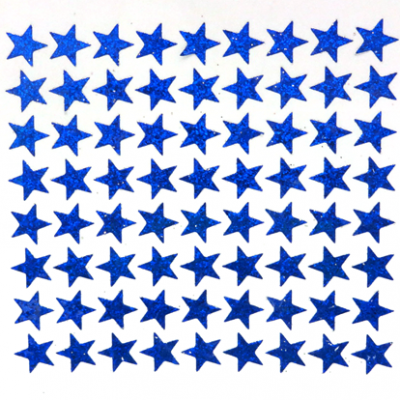 Mini Star Glitter Sticker Sheet - Royal - 72 per sheet