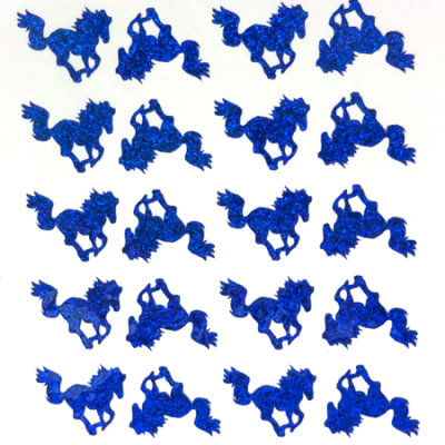 Mustang Glitter Sticker Sheet - Royal - 20 per sheet