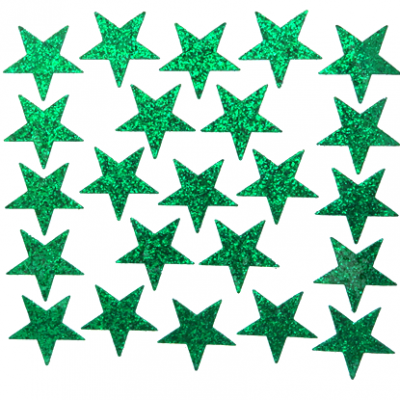 Star Glitter Sticker Sheet - Emerald - 23 per sheet
