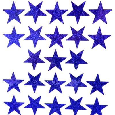 Star Glitter Sticker Sheet - Purple - 23 per sheet