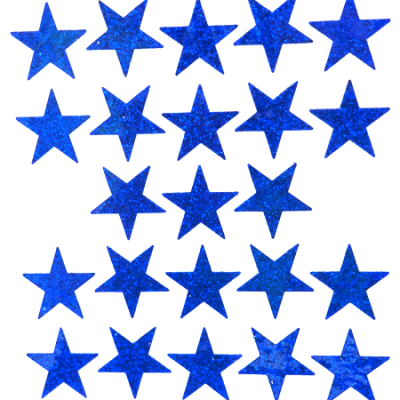 Star Glitter Sticker Sheet - Royal - 23 per sheet