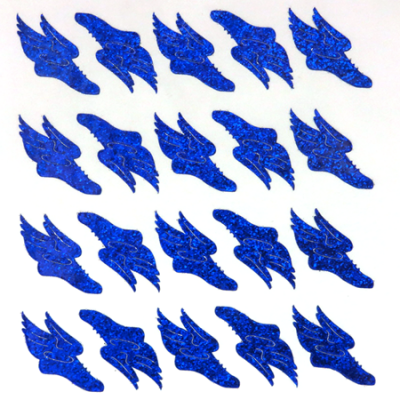 Track Shoe Glitter Sticker Sheet - Royal - 20 per sheet