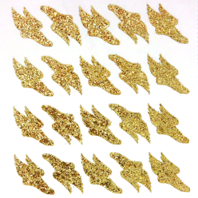 Track Shoe Glitter Sticker Sheet - Soft Gold - 20 per sheet