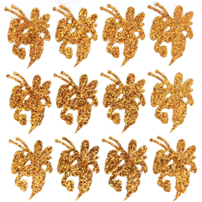 Yellowjacket Glitter Sticker Sheet - Old Gold - 12 per sheet
