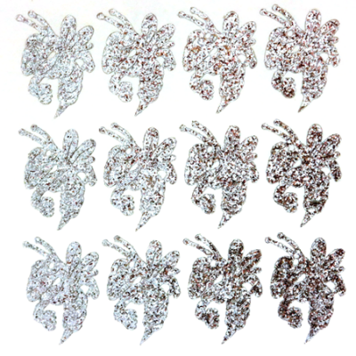 Yellowjacket Glitter Sticker Sheet - Silver - 12 per sheet