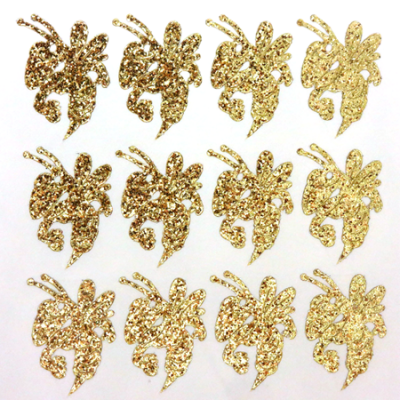 Yellowjacket Glitter Sticker Sheet - Soft Gold - 12 per sheet