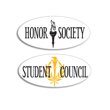 Oval Stickers - Honor Society - 16 per sheet - 8 each of 2 styles