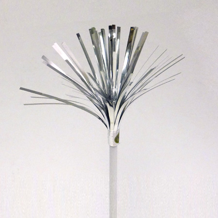 Mini Cheer Pom - Metallic Silver - 1 pc. pkg.