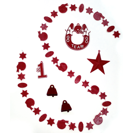 Football Trinket Asst #3 - Burgundy - 6 pc. pkg.