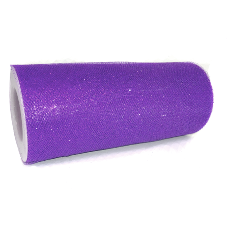 6" Sparkle Tulle - Purple - 25 yd. roll