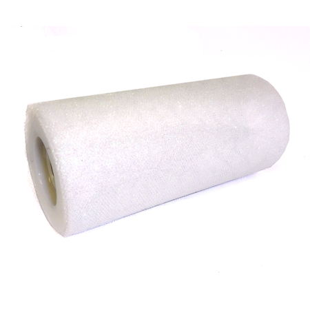6" Sparkle Tulle - White - 25 yd. roll